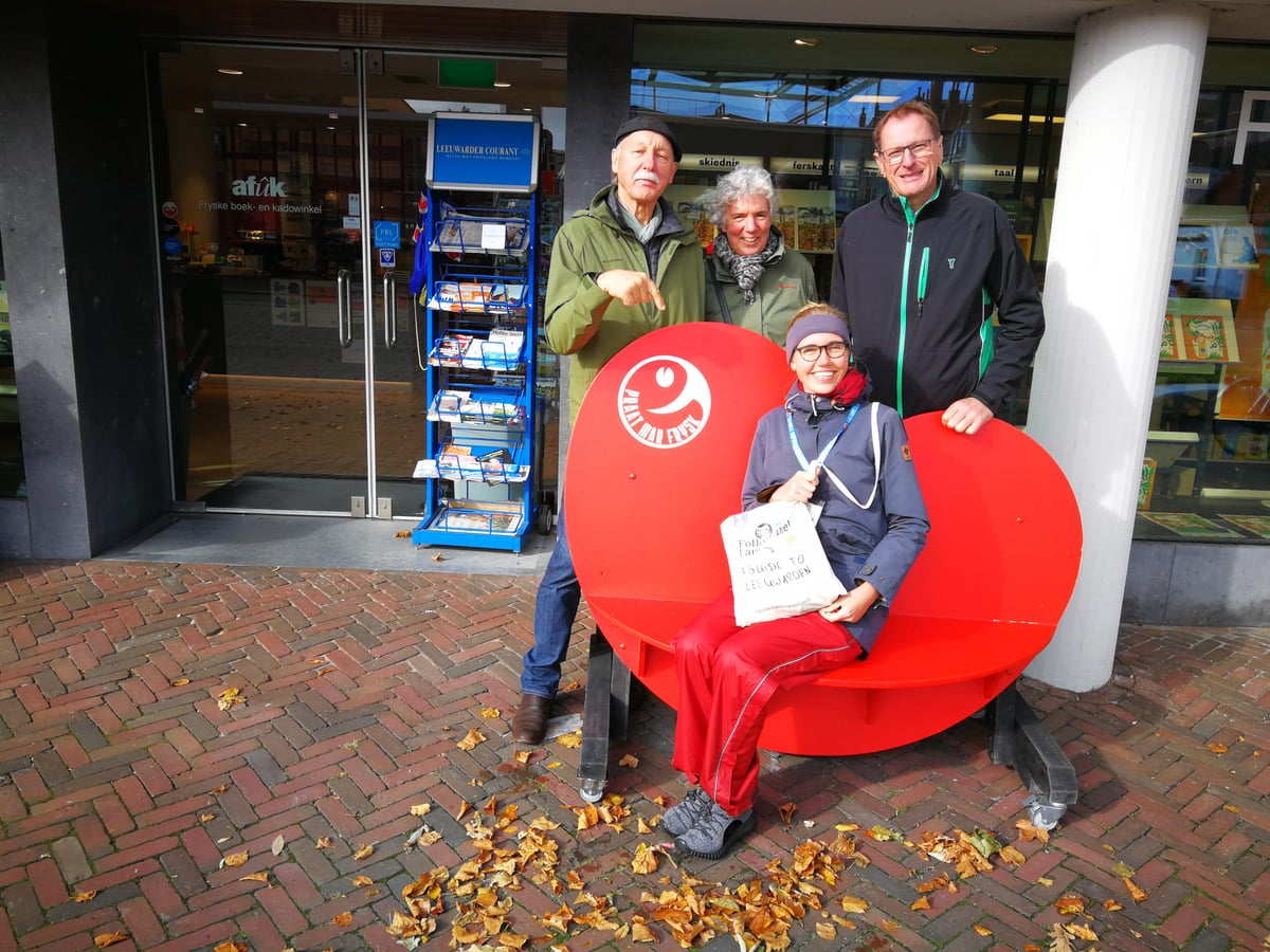 Heart bench in Leeuwarden